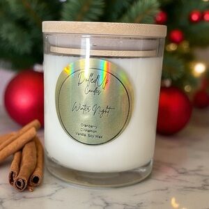 9oz Winter Night Candle | Cranberry Cinnamon Vanilla | Soy Wax Candle